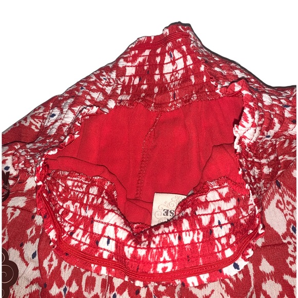 Knox Rose Womens Size XS Bonfire Red Smocked Pull On Lined Shorts - Picture 7 of 9